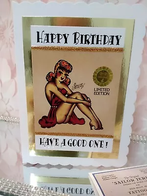 Sailor Jerry Tattoo Design Luxury Birthday Card. • £3.95