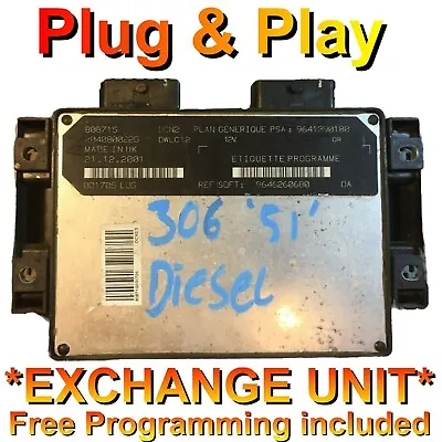 £69 • Buy Peugeot 306 1.9 ECU 9641390180 9644506780 *Plug & Play* (Free Programming)