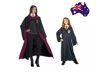 Book Week Harry Potter Adult Kids Gryffindor Robe Fancy Dress Costume Cosplay • $22.99