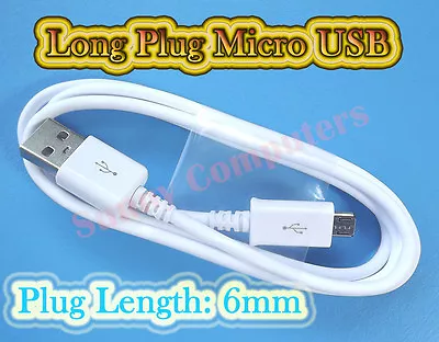 Long Plug Micro USB Cable Data Charge Cord For Samsung Galaxy J1 /Ace Trend Plus • $9.09