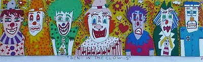 James Rizzi Send In The Clowns 1989 Hand Signed 3-D Serigraph Pop Art Matted • $1980