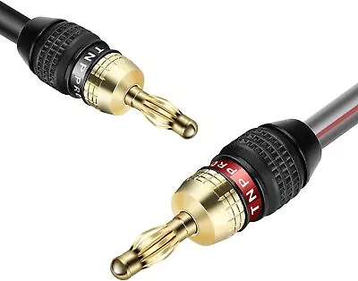 TNP 12AWG Speaker Cable Wire With Gold-plated Banana Plugs Oxygen-free Copper • £13.95