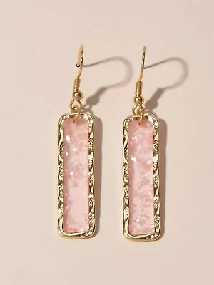 $1.99 • Buy Fashion Jewellery Pink Acrylic Square Drop Earrings Wholesale Price Accessories