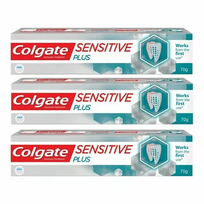 3x Colgate Sensitive Plus Instant Relief From Toothpaste 70g Pro Argin Formula • £21.41