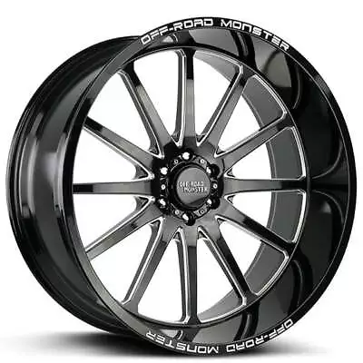 26x12  Off Road Monster Wheels M26 Gloss Black Milled Rims (4pcs) • $2239