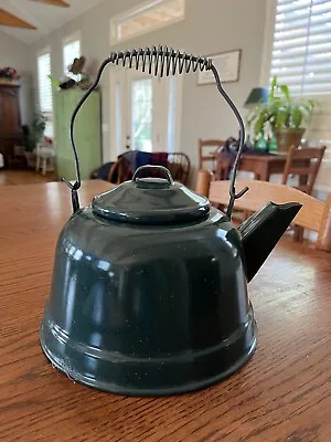 Green Metal Teapot  • $20