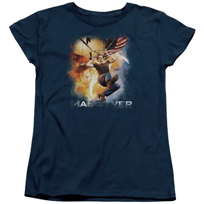 MacGyver Womens T-Shirt Poster Navy Tee • $23.39