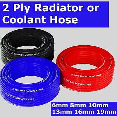 Silicone Radiator Or Coolant Heater Hose Water Pipe Flexible 1/2m To 50 Metre • £5.20