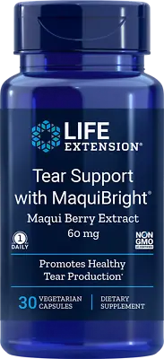 Life Extension Tear Support With Maquibright 60 Mg 30 Vegetarian Capsules • $12.99