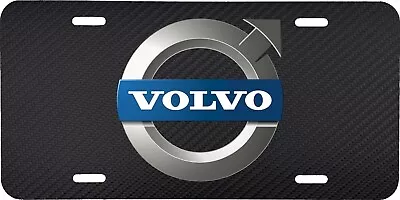 Volvo Logo Carbon Fiber Look Vehicle License Plate Auto Car Front Tag • $19.95