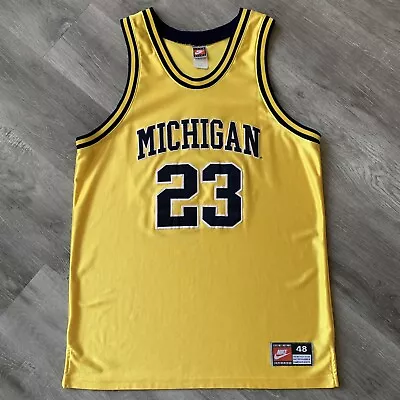 Authentic Maurice Mo Taylor 48 XL Nike Michigan Wolverines Jersey Vintage 90s • $51