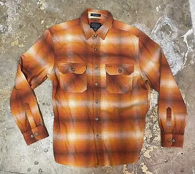 Pendleton Burnside Orange/Multi Cotton Flannel Long Sleeve Shirt Men's Medium • $25