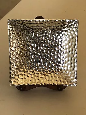 Z Gallery Ore Candle Plate Large Silver Tone Hammered 66” • $19
