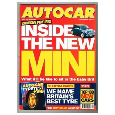 Autocar Magazines 3 November 1999 Mbox2253 The New Mini • $7.41