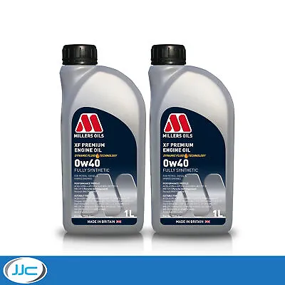 2 X 1 Litre - Millers Oils XF Premium 0W40 Fully Synthetic Engine Oil • £24.52