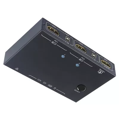 4K KVM Switch 2-Port BoxUSB HDMI-Compatible KVM Switch For 2 Computers • $28.27