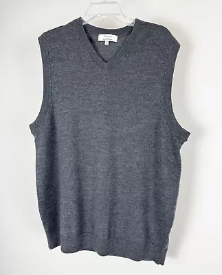 TURNBURY Sweater Vest Men’s Gray 100% Merino Wool MINT • $15