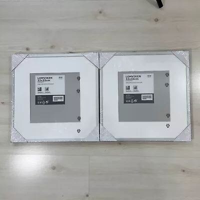 IKEA LOMVIKEN Photo Picture Frame Aluminum  12.5“ X 12.5” LOT OF 2 NEW • £47.19