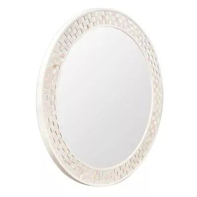Round Wall Mirror 24 InchCircle Mosaic Mirror With Natural Mother Of 24inch • $95.98