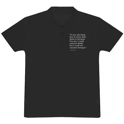 Malcolm X Quote Adult Polo Shirt / T-Shirt (PL274963) • $27.66