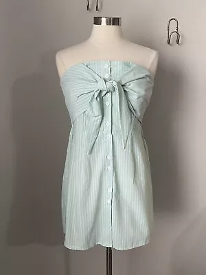 NWT Zaful Women Green Strapless Casual Summer Dress Size S • $19.90