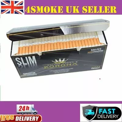 £13.49 • Buy 500 Golden Crown Korona SLIM EMPTY CIGARETTE FILTER TUBES