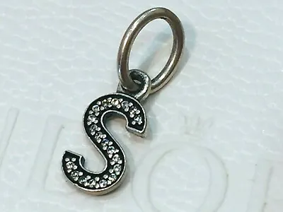$45 • Buy Authentic Pandora Letter Initial S CZ Dangle Charm 791331 Retired
