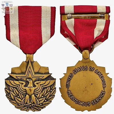 Vietnam War U.s. Armed Forces Meritorious Service Medal Li-gi Crimp Brooch #5 • $17.99