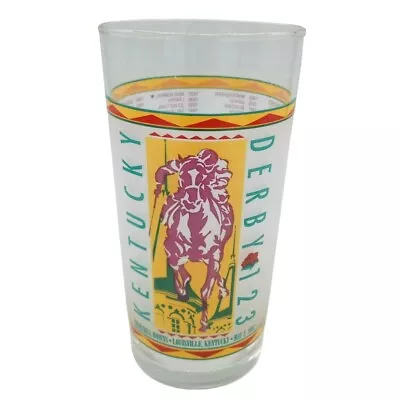 Kentucky Derby 123 Mint Julep Glass Vintage 1997 Souvenir Drinking Tumbler 5 In • $15.99