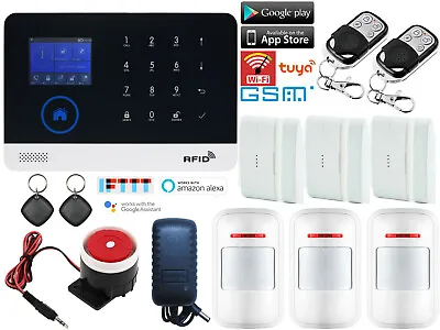$85.49 • Buy R01 WiFi Tuya APP GSM Wireless Home Security Alarm Burglar System+Amazon Alexa