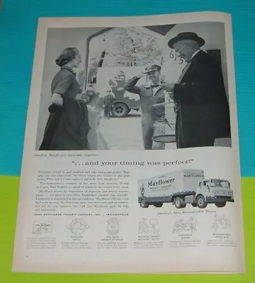 1958 PRINT AD ~ INDIANA MAYFLOWER TRANSIT MOVING COMPANY Parakeet Bird Cage • $8.99