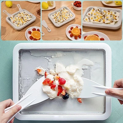 $28.99 • Buy DIY Ice Cream Machine Yogurt Frozen Pan Mini Dessert Maker Stainless Steel 500ML