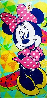 Minnie Mouse Jumping Beans Beach Towel Measures 28 X 58 Inches • $16.95