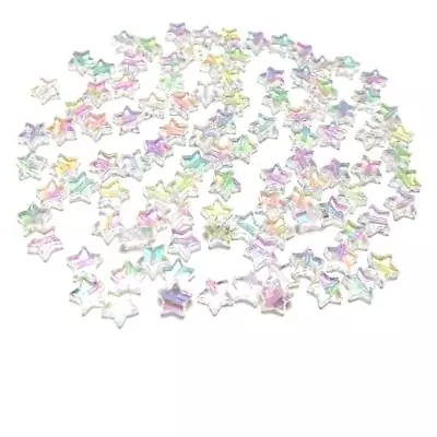 £2.99 • Buy Clear Acrylic Beads Star 10mm AB Pack Of 100+