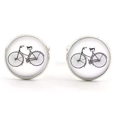 £6.99 • Buy Bicycle Bike Cufflinks  Silver Plated + Free Gift Box  & 1st Class Post