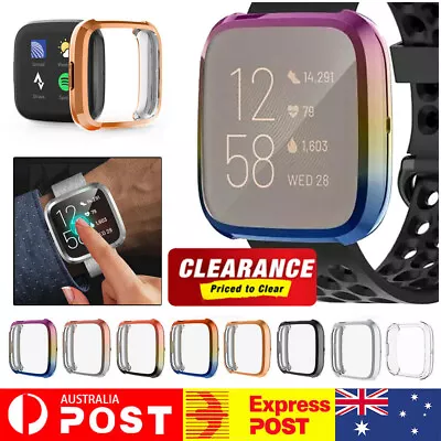 TPU Shell Frame Full Case Cover For Fitbit Versa 2 Screen Protector Soft • $4.25