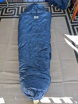 Vintage Holubar Down Fill Mummy Sleeping Bag - Blue W/Packing Sack • $129.51