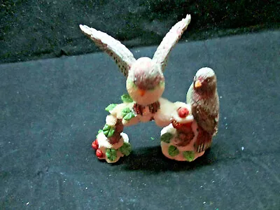 Figurine Cardinals Vintage K's Collection  On Branch Snow Holly  3  By 3  • $4.99