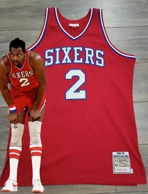 Authentic Vintage Moses Malone 76ers Jersey Mitchell & Ness 48 Xl Rare • $224.99