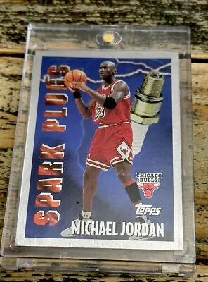 Michael Jordan Card Refractor 🔥 90’s INSERT SILVER HOLO FOIL BULLS JERSEY #23 • $64.13