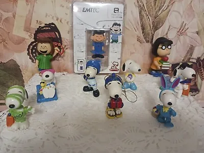 Peanuts Snoopy/lucy/peppermint Patty/marcie And Emtec Lucy Figures Lot Of 10 • $29.99