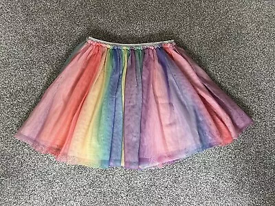 Next Girls Rainbow Glitter Tutu Skirt 7-8 Years • £8