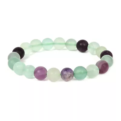 10mm Fashion Round Gemstone Beads Stretchable Bracelet 7  • £9.59