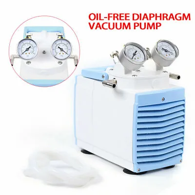 $234.65 • Buy Laboratory Oil Free Diaphragm Vacuum Pump Vacuum Filtration/Distillation/Drying
