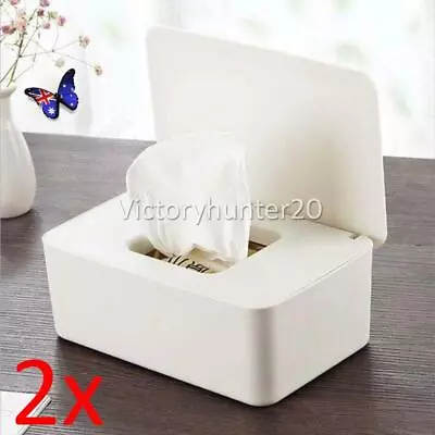 2PCS Wipes Dispenser Holder Sealed Tissue Storage Box Case Wet Baby Wipes Holder • $19.65