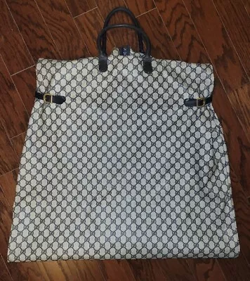 Vintage Gucci Monogram GG Full Garment Bag - Blue - Zipper Front Rare • $375