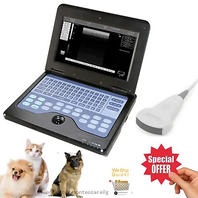 £1112 • Buy Veterinary VET Portable Ultrasound Scanner Laptop Machine+3.5mhz Convex Animal