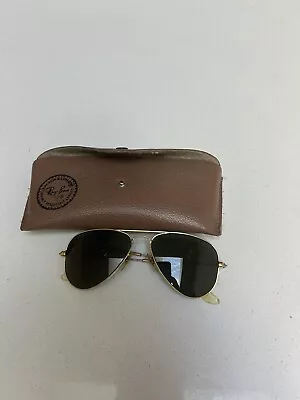 Vintage Ray Ban B&L Aviator Sunglasses Gold Tone. • $150