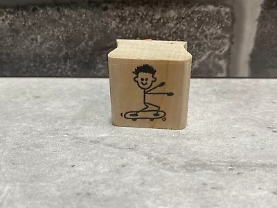 AIP VIP Rubber Stamp Boy On Skateboard.sport Stamp • $6.40