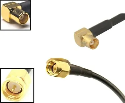 MCX Female Right Angle To SMA Male 50cm Cable Pigtail RG174 • £5.95